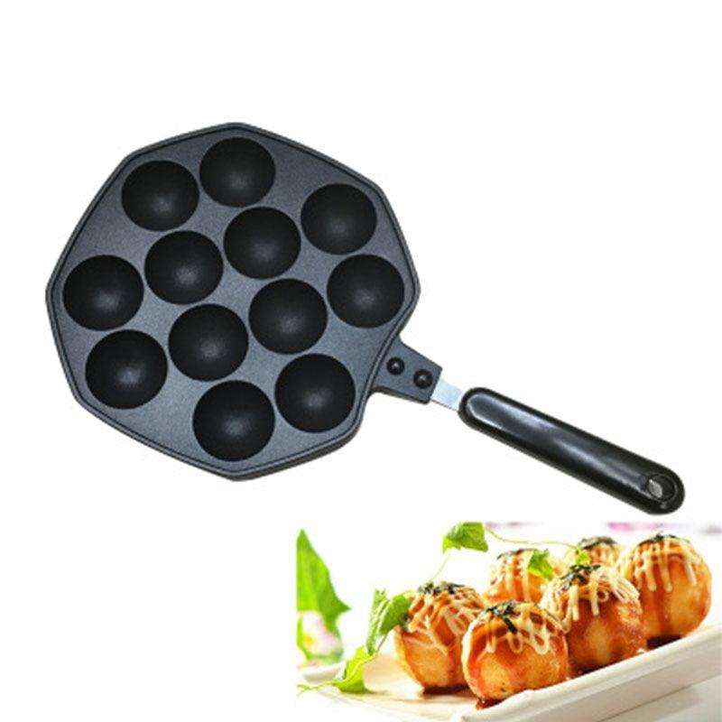 29/36cm Thick Cast Iron Frying Pan Flat Pancake Griddle Uncoated Non-s –  pocoro