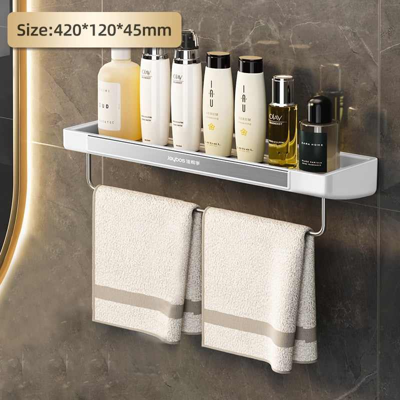 Mount Corner Shelf Shower Storage Rack Holder Bathroom Shelves No-dril –  pocoro