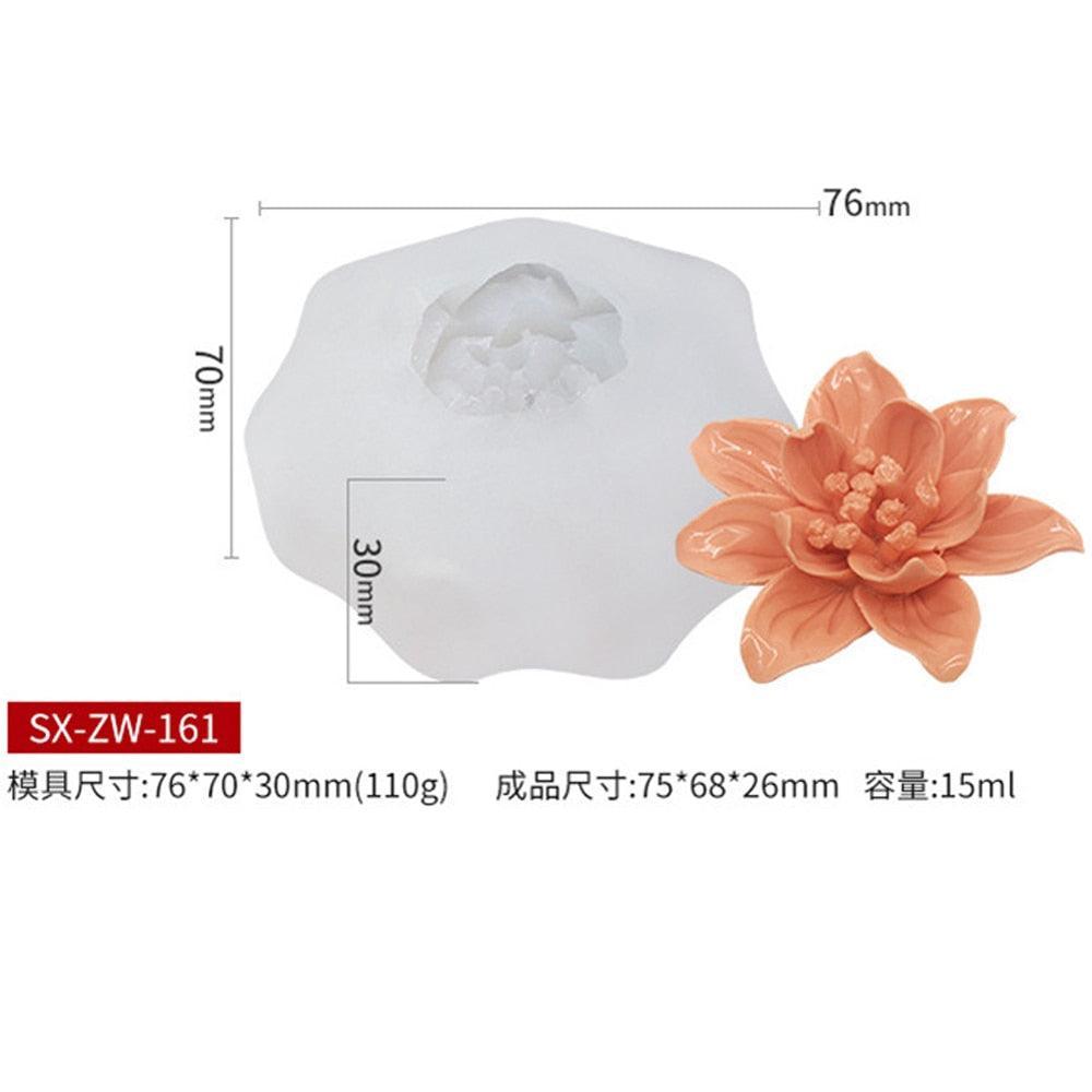 1pc Rose Bud Silicone Mold For Diy Candle, Plaster, Clay Crafts