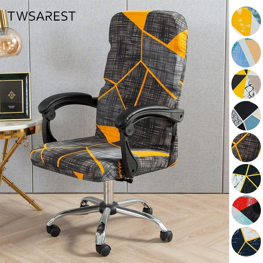 Office Chairs Cover Spandex Gaming Chair Covers with Arms Gamer Slipcover  Stretch Armchair Protector 1set funda silla gaming