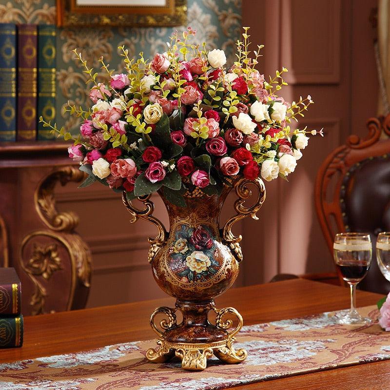 Jarrones Decorativos Moderno European Anti-Ceramic Flower Vase