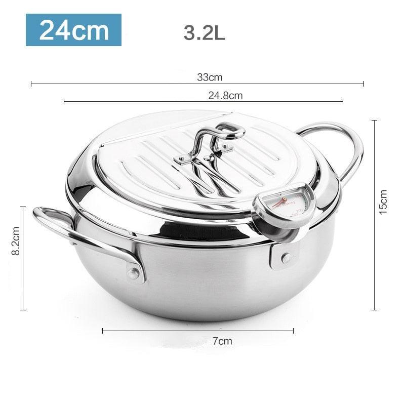 Premium Stainless Steel Non-Stick Frying Pan for Gas and Induction Cooker -  28cm Diameter – pocoro