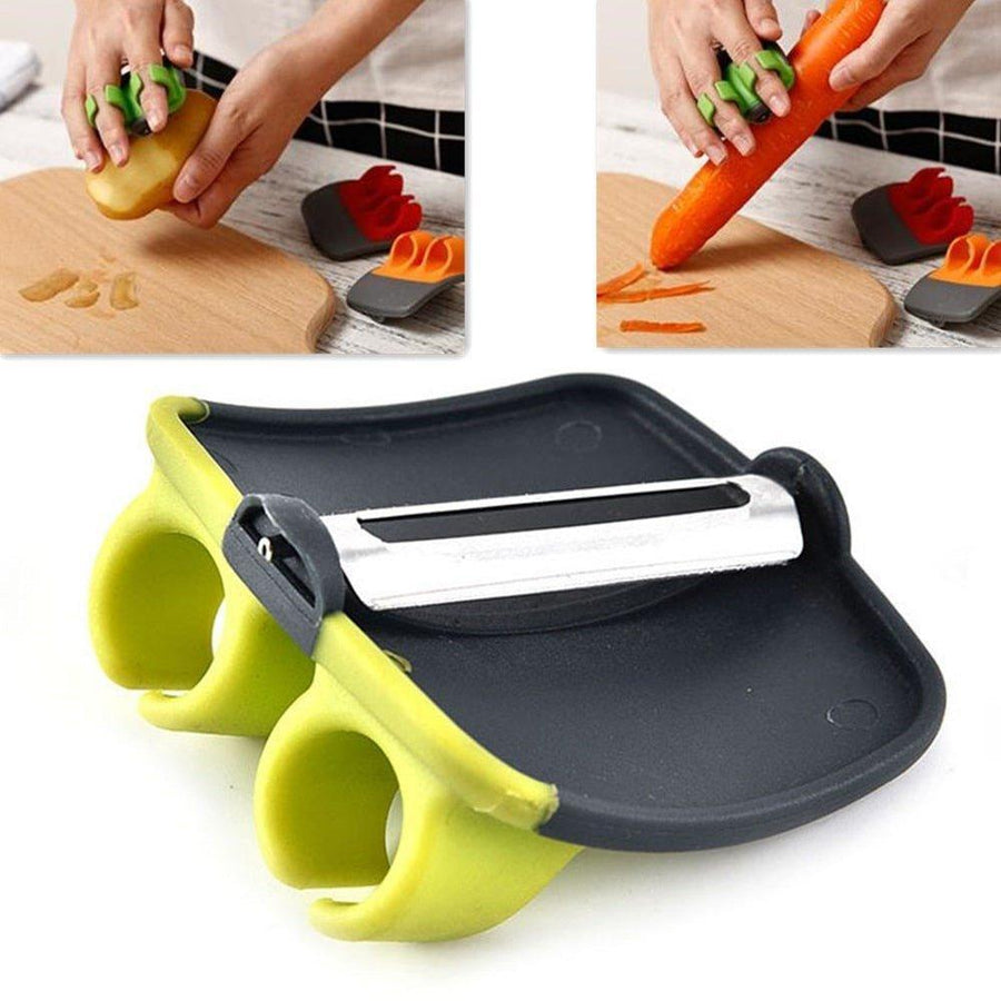 1pc Multifunctional Vegetable & Fruit Peeler With Stainless Steel Triangle  Push Knife & Creative Carving Design Suitable For Fruit Plate Platter  Serving Slicing Apple