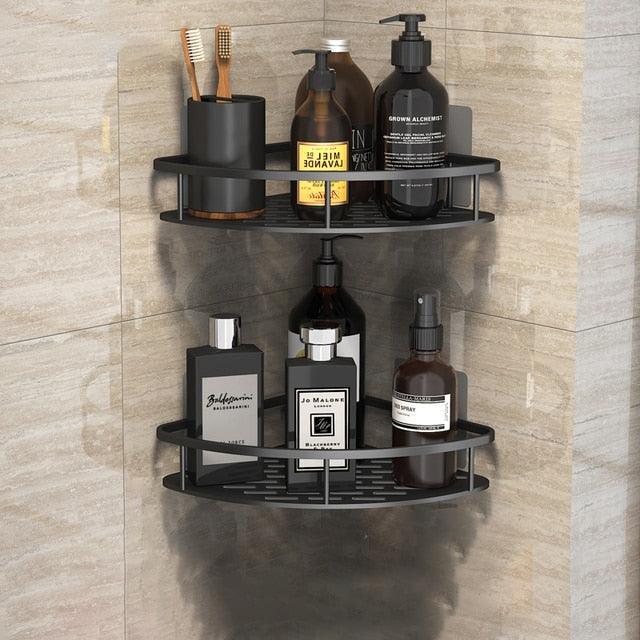 Bathroom Shelves No-drill Corner Shelf Shower Storage Rack Holder Toilet  Organizer Bathroom Accessories