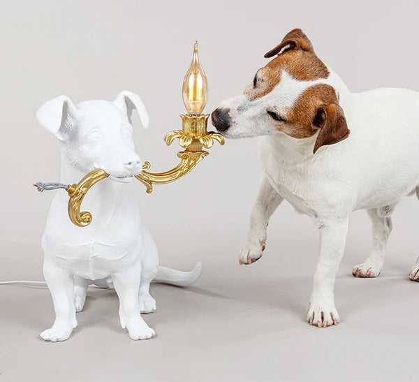 dog figure lamp 