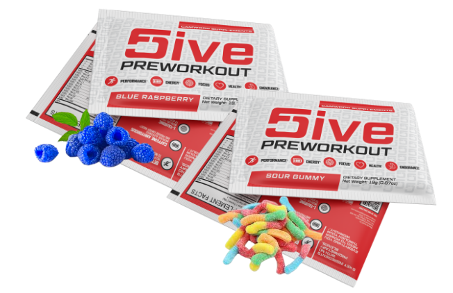 5ive Pre-Workout Sample Pack - CamWood Supplements product image