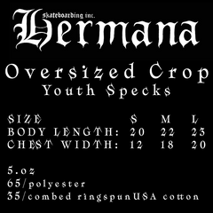 Hermana - Oversized Crop Youth Specks