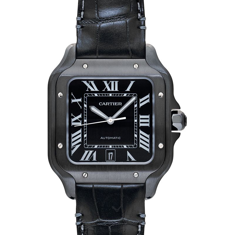 santos de cartier watch black