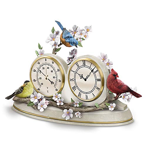  The Bradford Exchange Nature's Masterpiece Cardinal-Themed  Outdoor Illuminated Atomic Wall Clock : Home & Kitchen