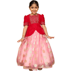 ”girls-rani-pink-organza-embroidered-lehenga-choli-set-fdglgc00126-A”