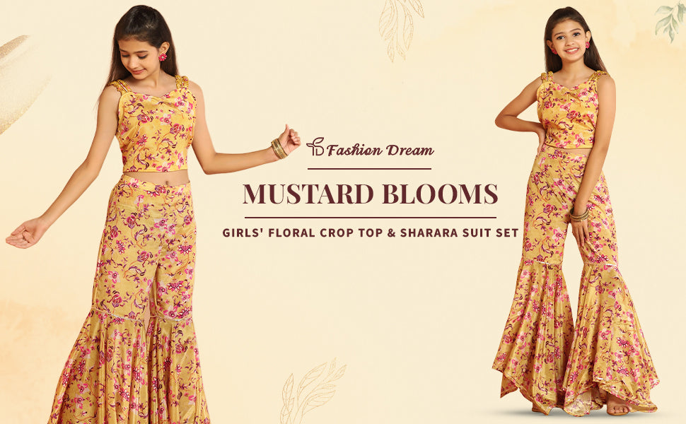 ”girls-mustard-chinon-floral-printed-crop-top-and-sharara-suit-set-fdgset00080-banner”