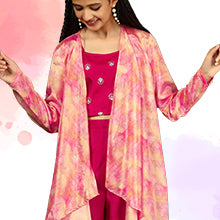”girls-pink-crop-top-and-palazzo-set-with-long-shrug-fdgset00089-SLEEVE-TYPE”