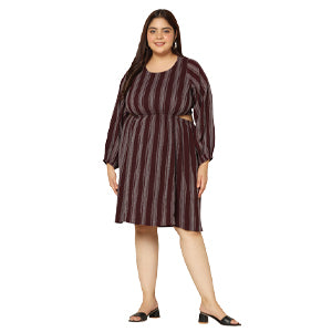 ”women-s-plus-size-wine-striped-waist-cut-out-dress-fdwdrs00157-A”