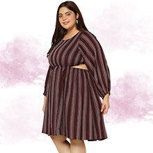 ”women-s-plus-size-wine-striped-waist-cut-out-dress-fdwdrs00157-COLOR”
