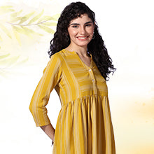 ”women-s-mustard-striped-knee-length-dress-fdwdrs00158-COMFORT-FACTOR”