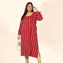 ”women-s-plus-size-maroon-striped-a-line-midi-dress-fdwdrs00159-COMFORT-FACTOR”