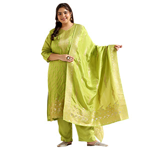 ”womens-plus-size-light-green-dola-silk-jacquard-work-kurta-set-with-dupatta-fdwset00078-A”
