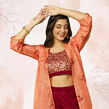 ”women-s-maroon-embroidered-crop-top-and-palazzo-set-with-floral-printed-shrug-fdwset00067-STYLE”