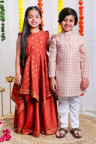 Indo Western readymade Gown - Kurta Pant set for Raksha Bandhan