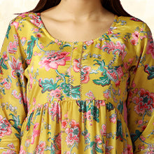 ”women-s-mustard-floral-printed-tiered-kurta-with-pant-set-fdwset00055-PATTERN”