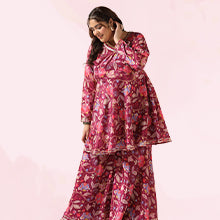 ”women-s-plus-size-wine-floral-printed-kurta-with-sharara-set-fdwset00053-STYLE”