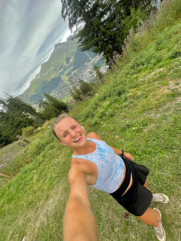 Alayna Sonnesyn previewing the Sierre-Zinal course