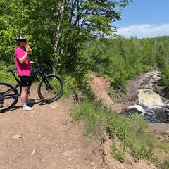 Isabel mountain biking