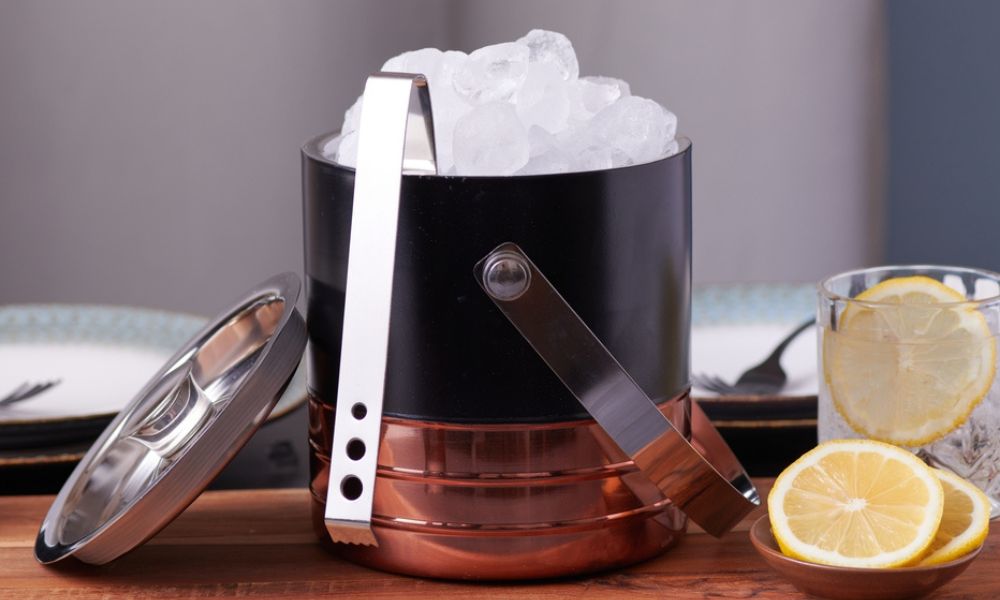 copper black ice bucket