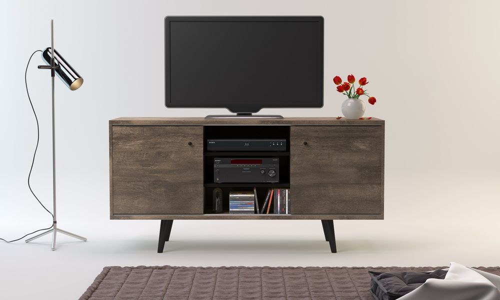 Midtown Concept 3-Shelf TV Stand for 52-in TV - Brown