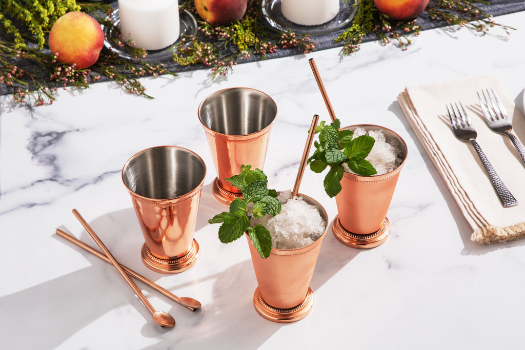 Set of Julep Glasses Copper Julep Cups