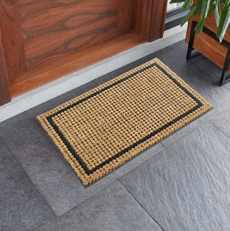 Natural Coir Doormat, Welcome Mats for Front Door, Outdoor Entry (16x29 In)