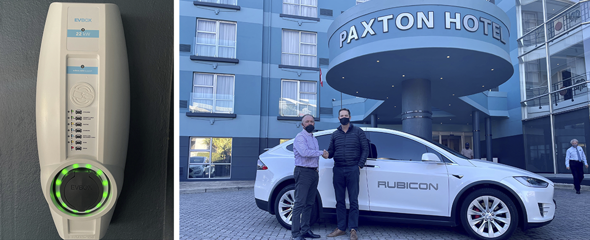 Paxton Hotel EV Charger Tesla Model X