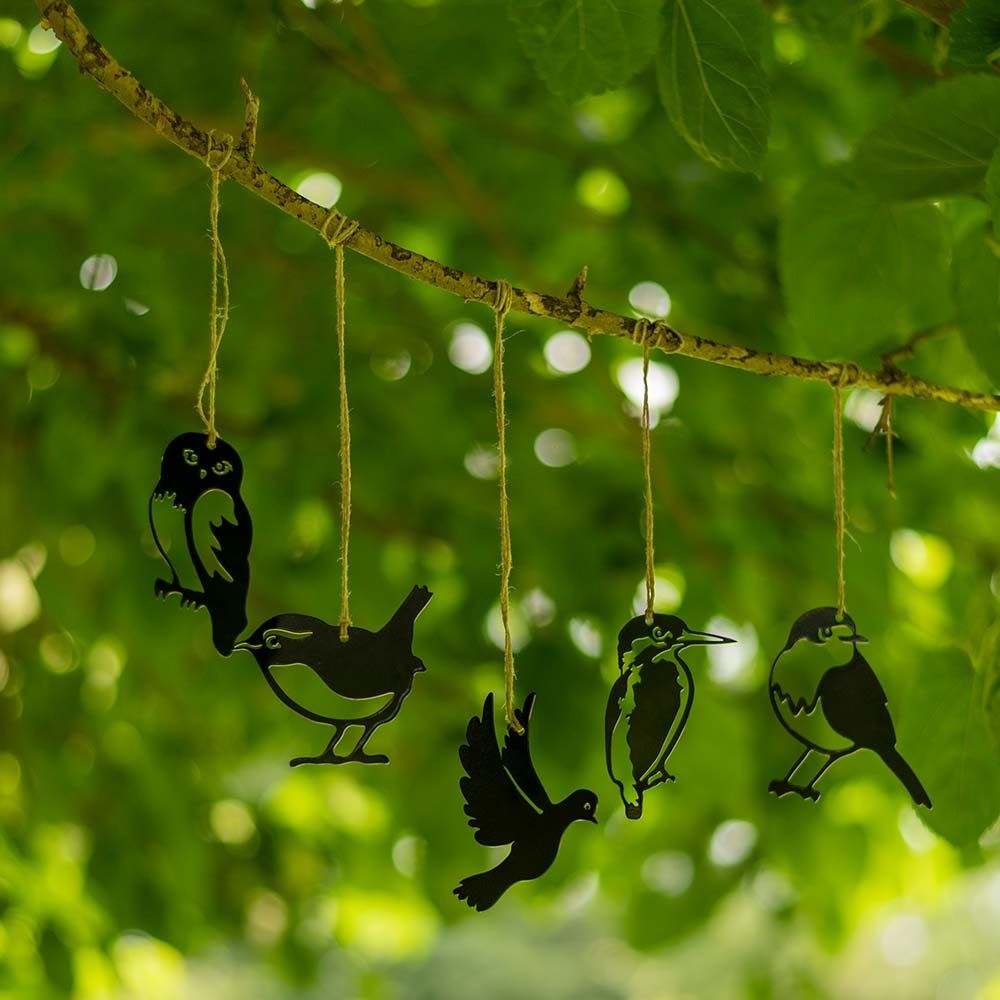 Metal silhouette Vogelset Mini
