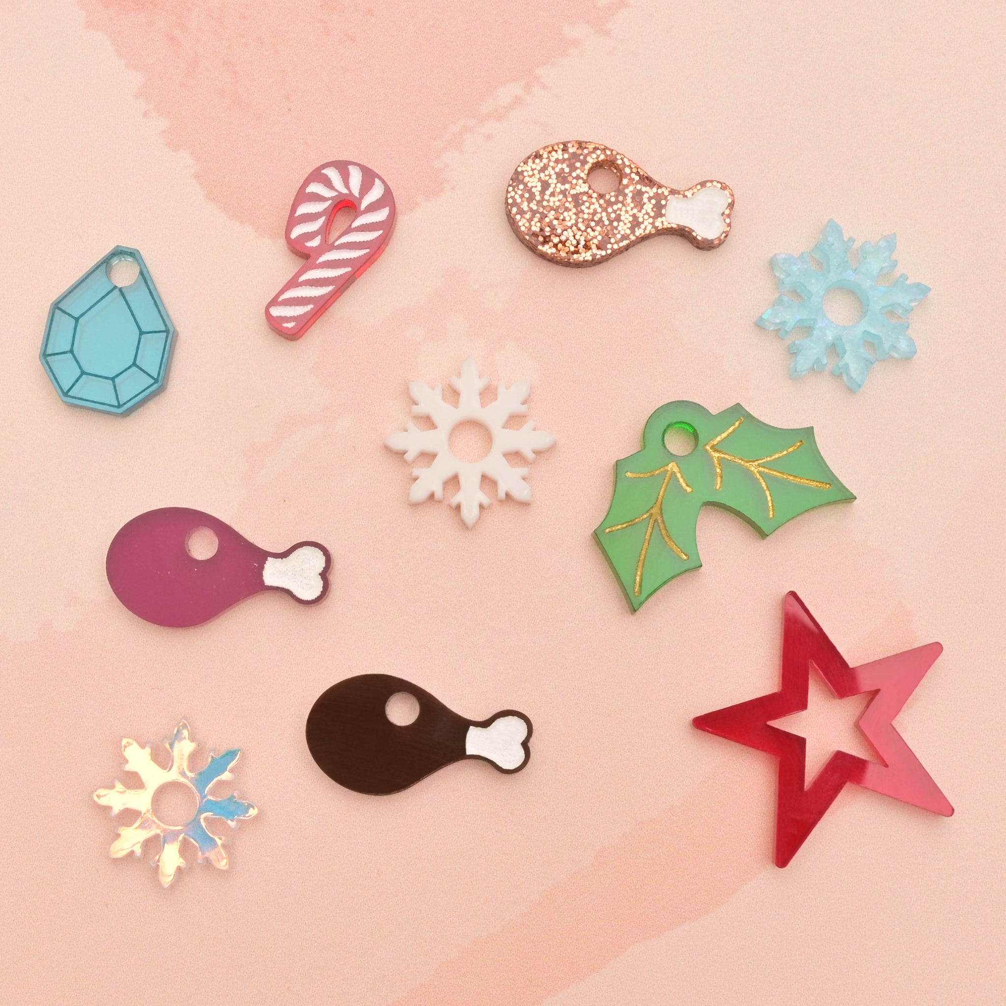 Seasonal accessory, pet mini charm, keychain charm, winter pet charm, link to pet charms