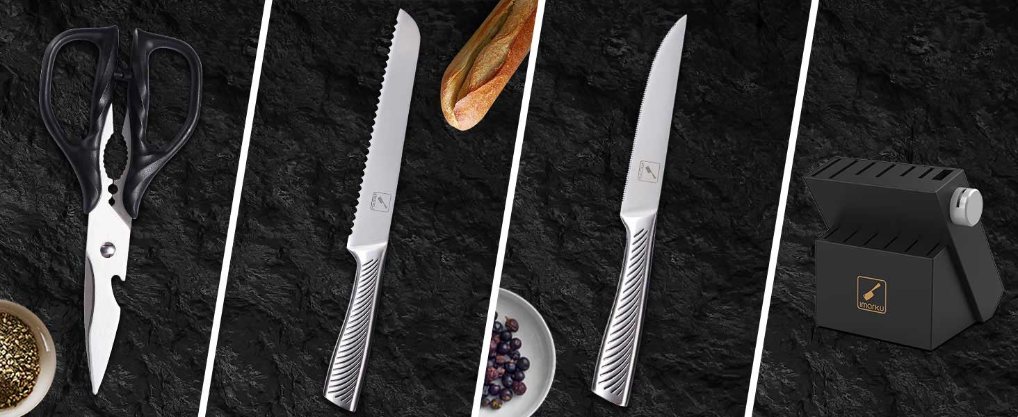 14-Piece Knife Sets with Block | Dishwasher Safe | imarku