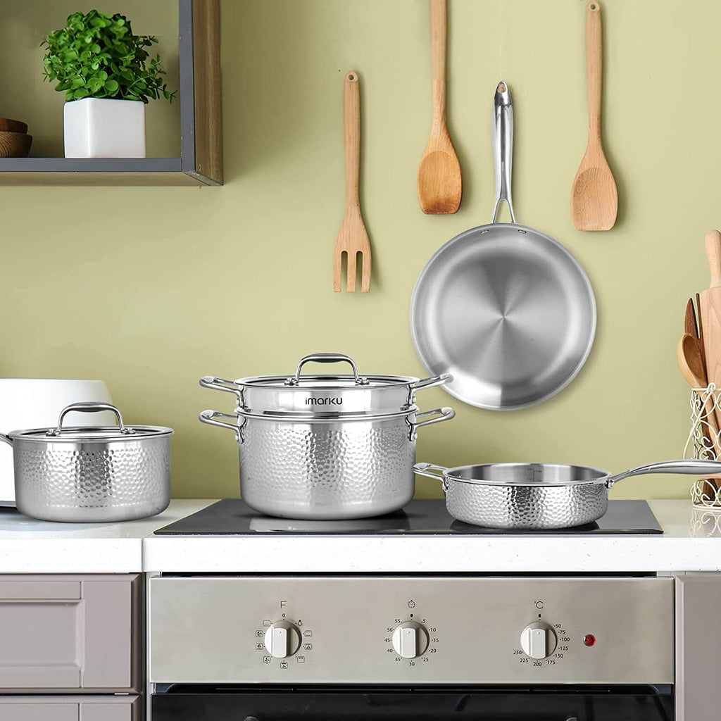 Cuisinart Matte White Stainless Steel Cookware Set | 11-Piece