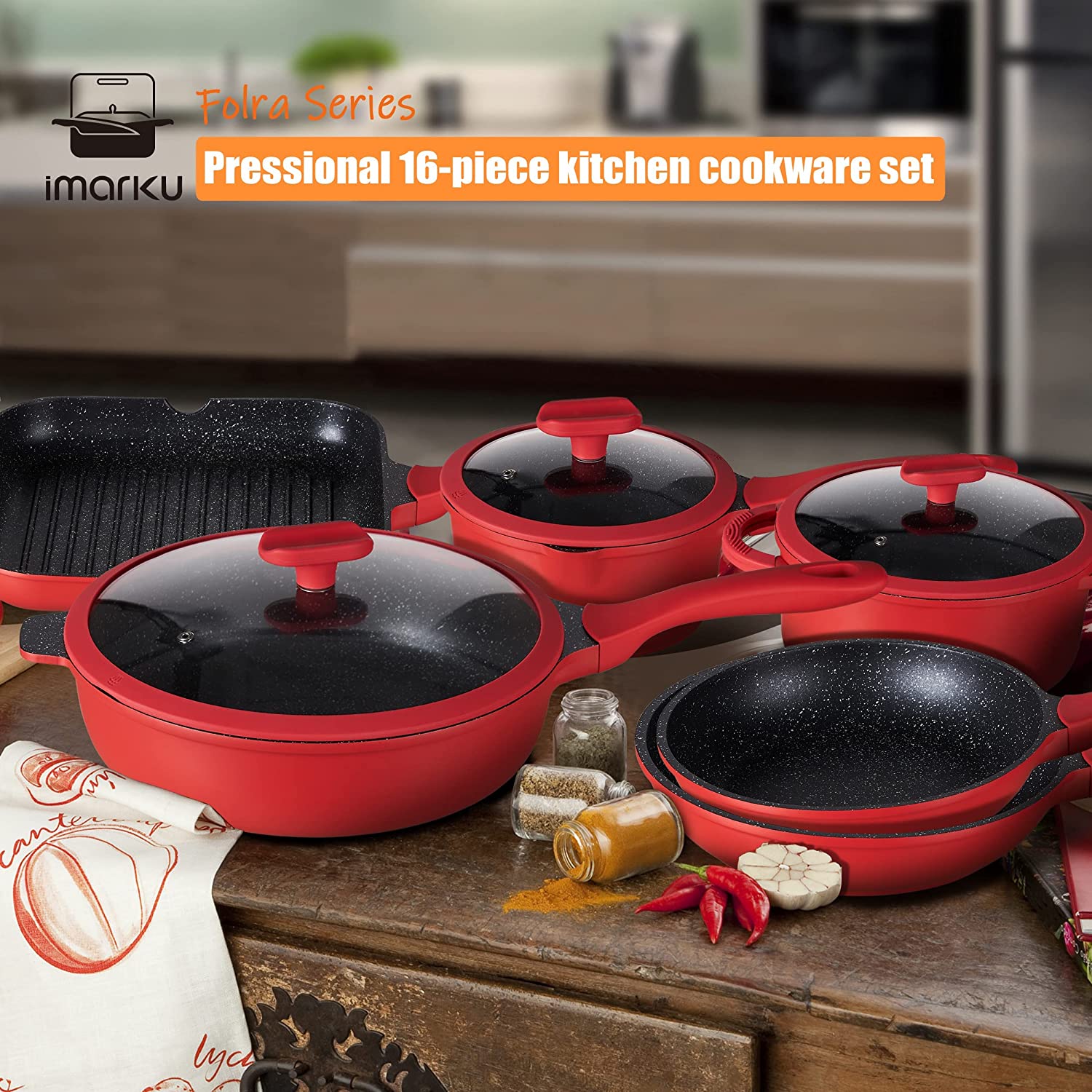 Imarku Introduces 3-Piece Nonstick Cast Iron Frying Pan Set for Versatile  Cooking