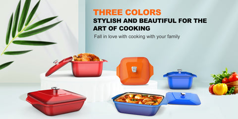 imarku dutch oven is design, produce and sale by imarku team. Beautiful design and colorful colors to meet different customer's requirements.