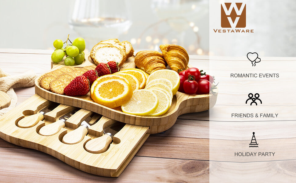 Vestaware Bamboo Charcuterie Boards