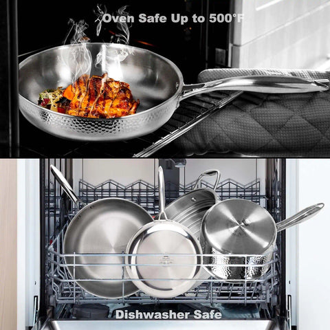 clean stainless steel pots and pans