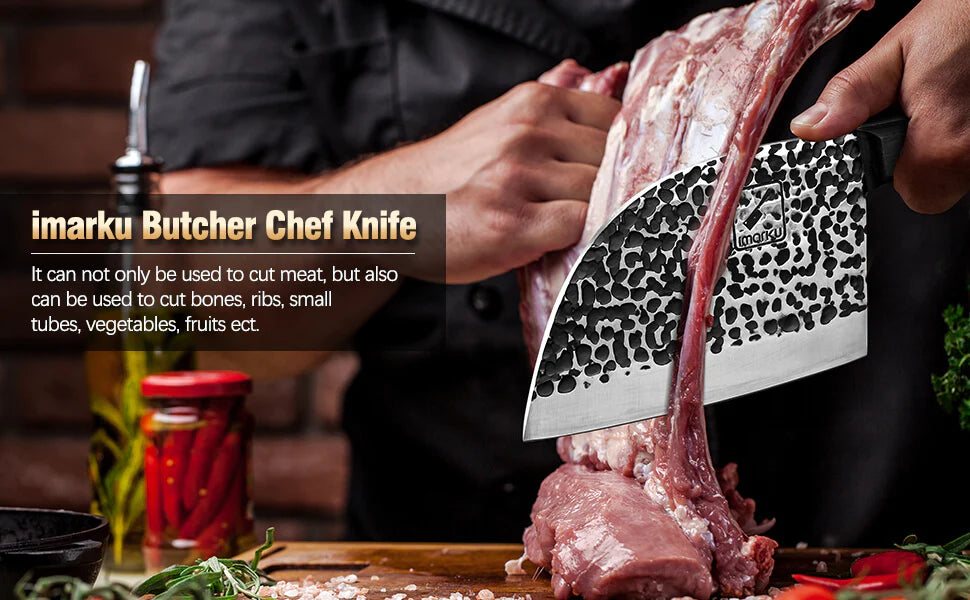  It's hefty, so it's ideal for cutting meat that doesn't have a lot of bones.
