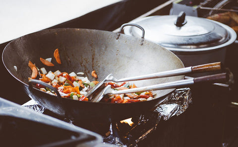 Fine Iron Wok Pan With Lid Stir Fry Wok Non-Stick Big Flat Bottom Chinese  Woks