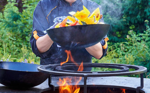 stir-frying with wok