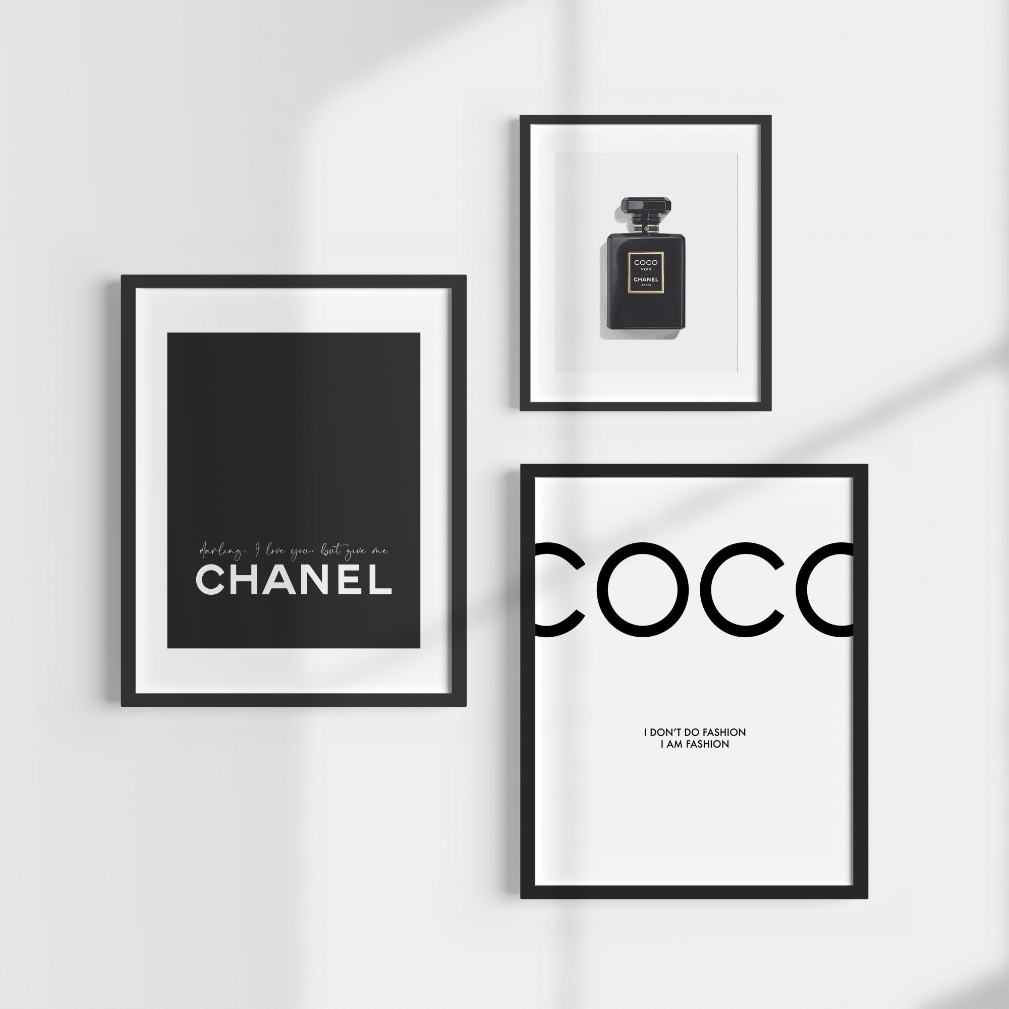 Fashion bundle set of 3 prints  COCO Chanel  Vogue