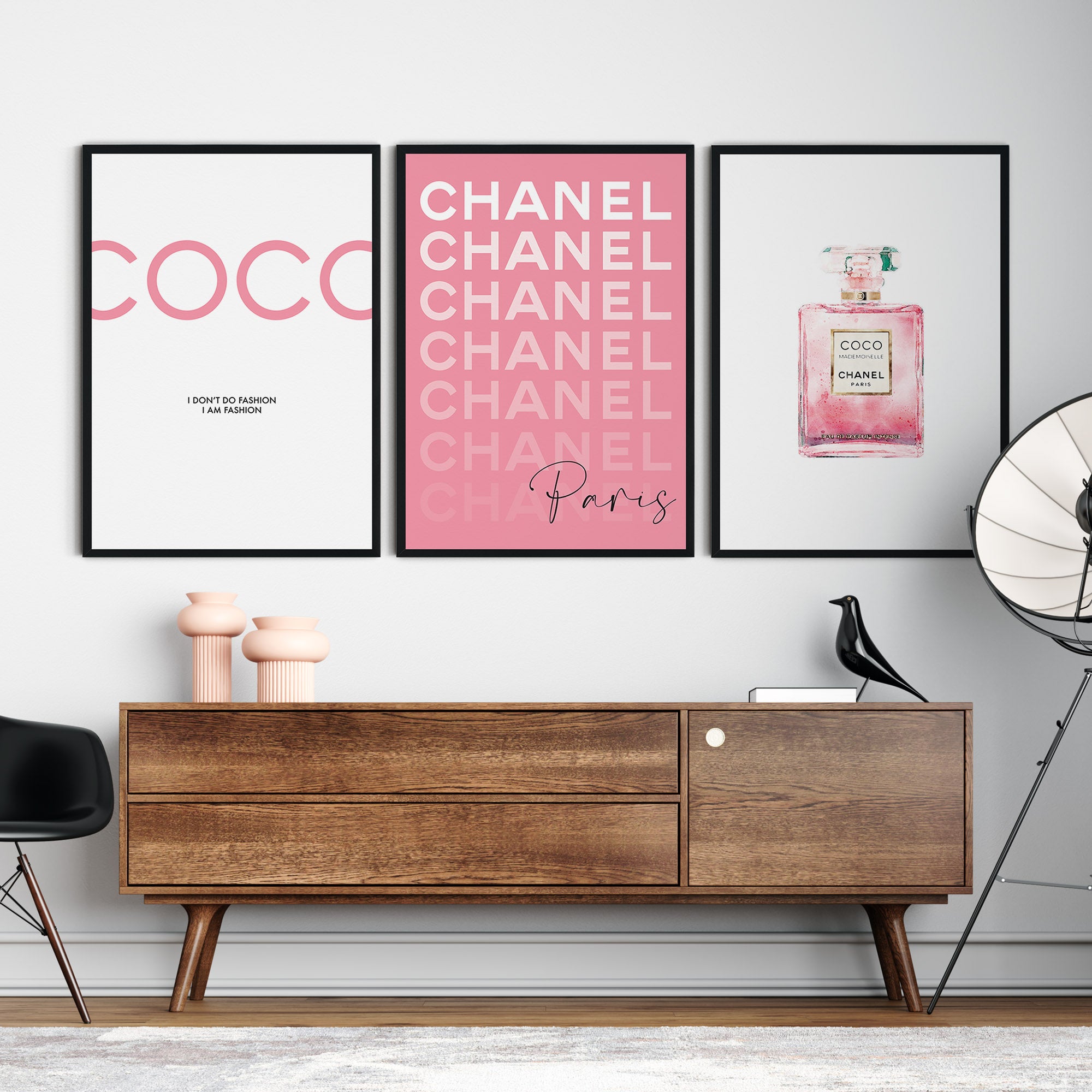 Coco Chanel Poster Peonies Print Chanel Watercolor No5  Etsy