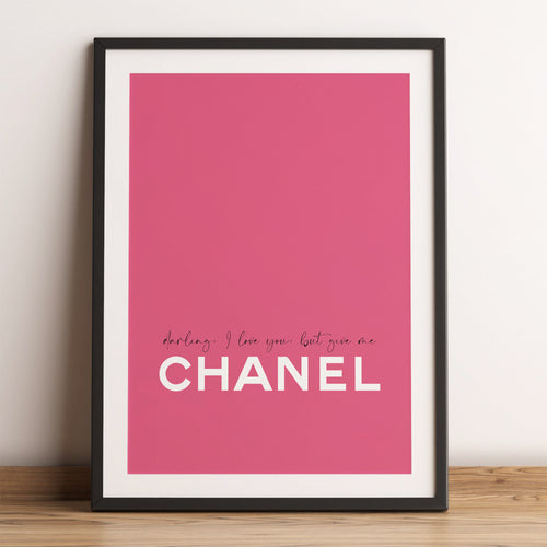 Set of 3 Pink Coco Prints  Chanel Perfume Bottle Print – TemproDesign