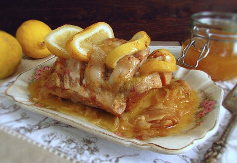 Pork with honey and lemon