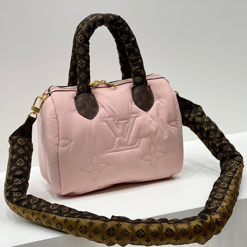 LV Louis Vuitton Embroidered Letters Handbag Pillow Bag Shoulder Bag