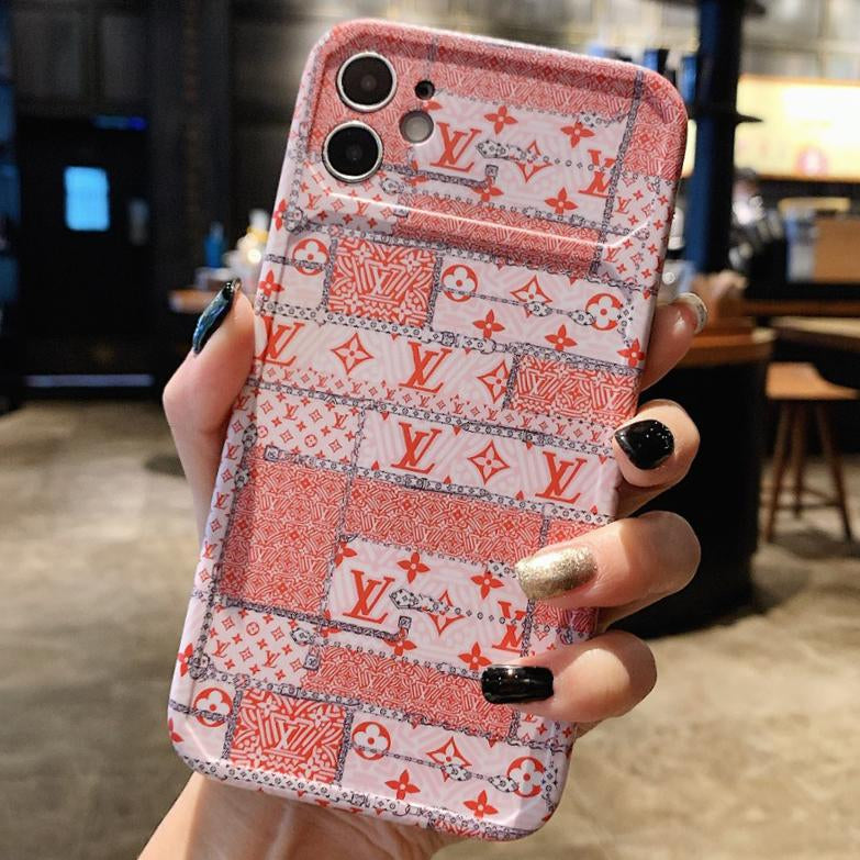 LV Louis Vuitton Fashion Stitching Printed iPhone Case