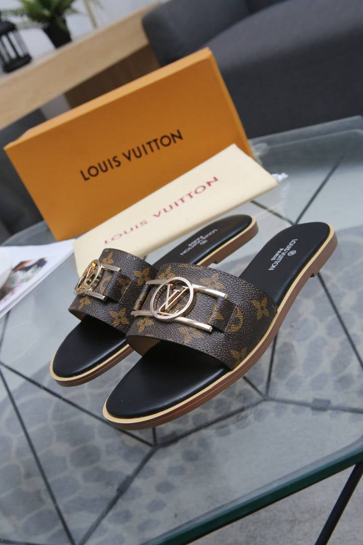 LV Louis Vuitton Popular Summer Women's Flats Men Slipper Sa